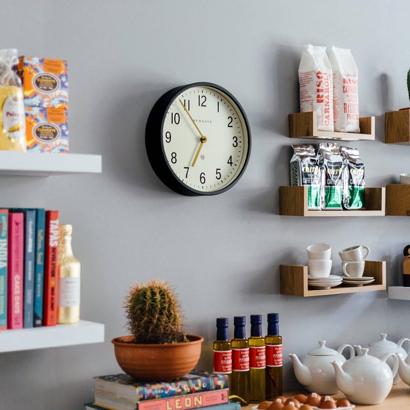 NEWGATEÂ® Master Edwards Wall Clock | Mid Century Style Clock | 12 inch | Deep Metal case in matt Dark Gray | Modern Retro Design for Kitchen, Living Room or Office - Image 5
